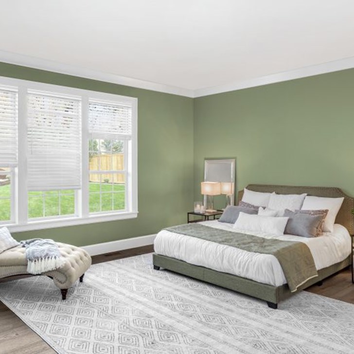 Bedroom shown in color Textured White 6016P