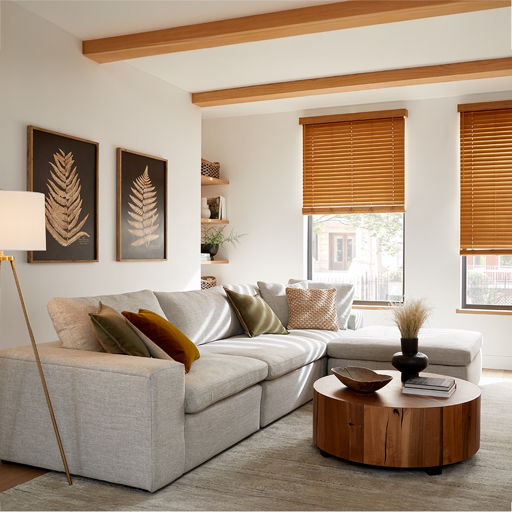 Faux wood deals window blinds