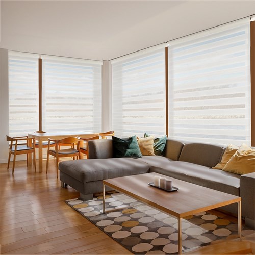Zebra Blinds for windows or Outdoor Decor (60 Wide X 84 Long, Brown)