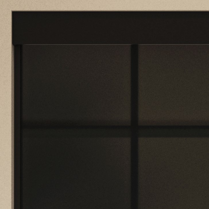 Color: Privacy Interlude Black; Headrail: Black Fascia; Bottom Rail: Black Square Hem Bar; Privacy: Light Blockers