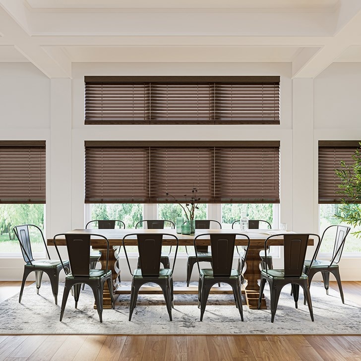 Color: Realgrain Cedar; Headrail: 3on1 and Modern Valance