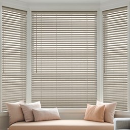 Cordless Privacy Faux Wood Blinds